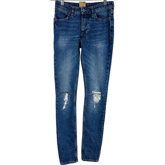 Ksubi NWT Van Winkle Blazed Trashed Skinny Jeans Size 29 Stone Washed Denim - Picture 2 of 12